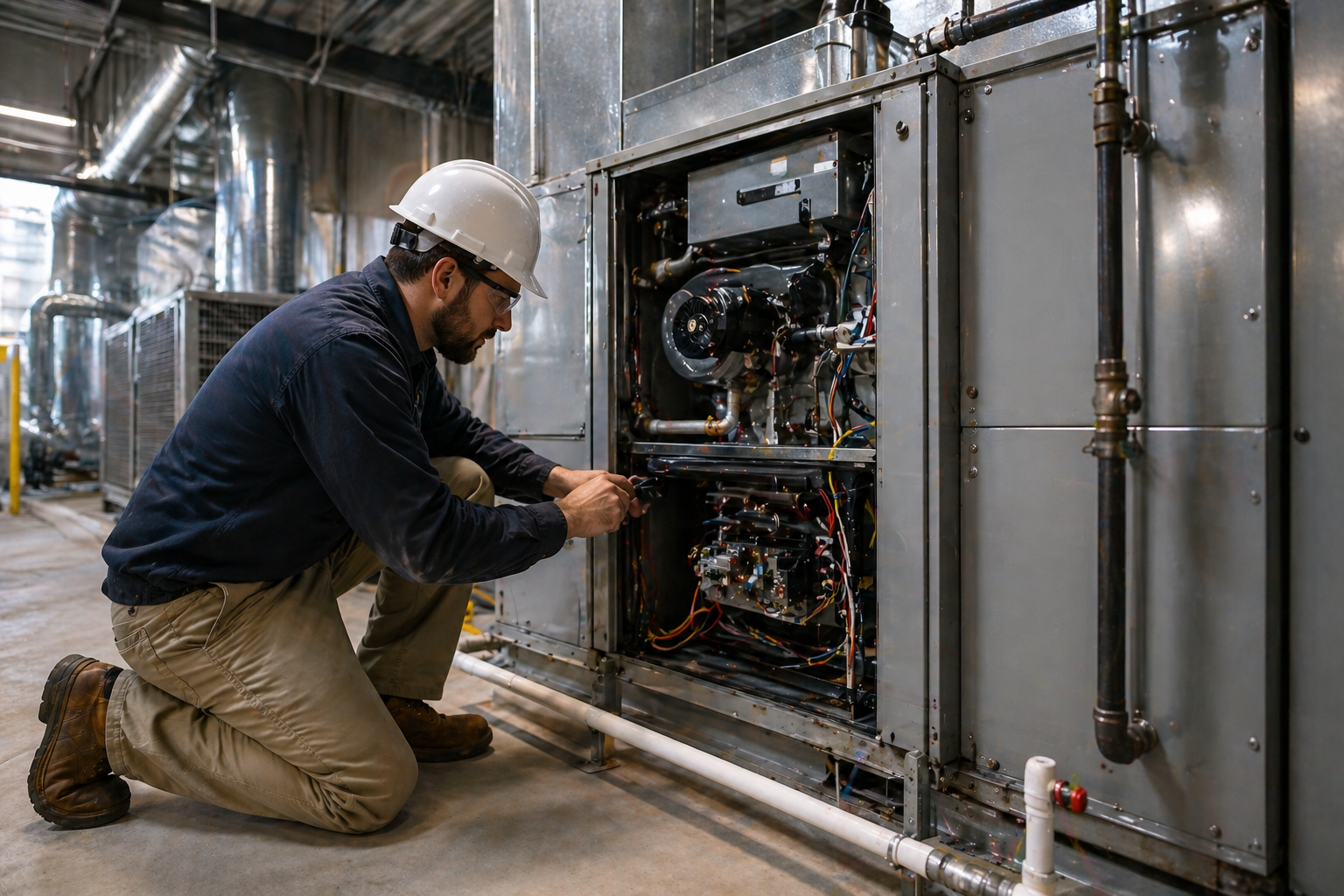 Commercial Heating Services Crew | HVAC Air Command Hartford 