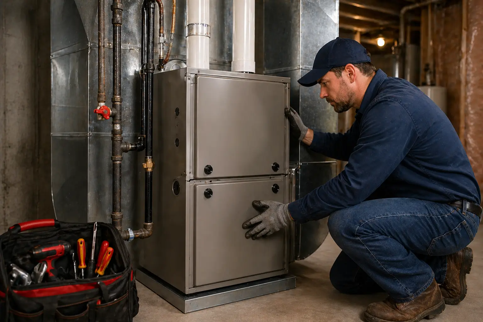 Furnace Installation and Replace Crew | HVAC  Air Command Hartford 